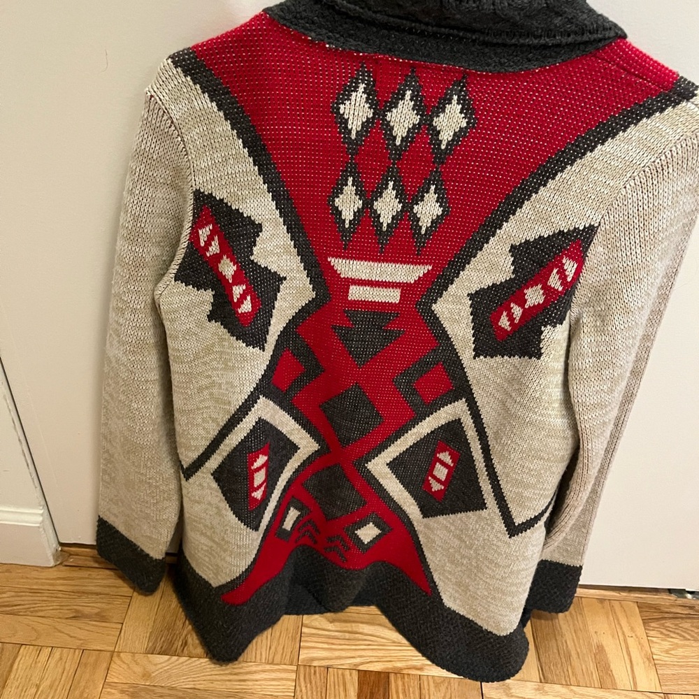 Urban Outfitters Red and Gray Knit Cardigan - Picture 3 of 3